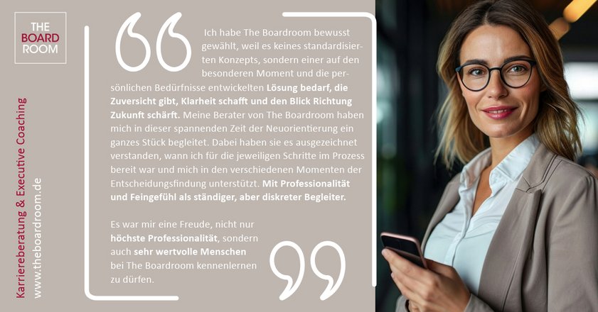 Führungskraft über ihre Erfahrungen in der Karriereberatung