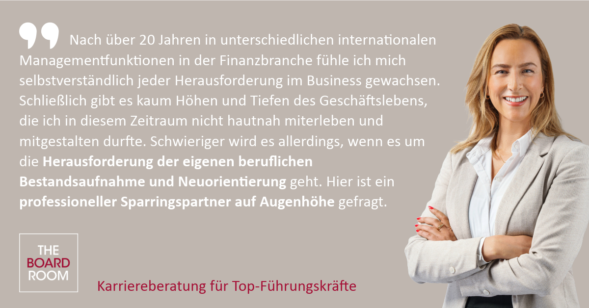 Topmanagerin über ihre Erfahrungen der Karriereberatung für Führungskräfte